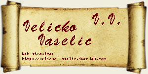 Veličko Vaselić vizit kartica